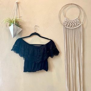 Off the shoulder crop top